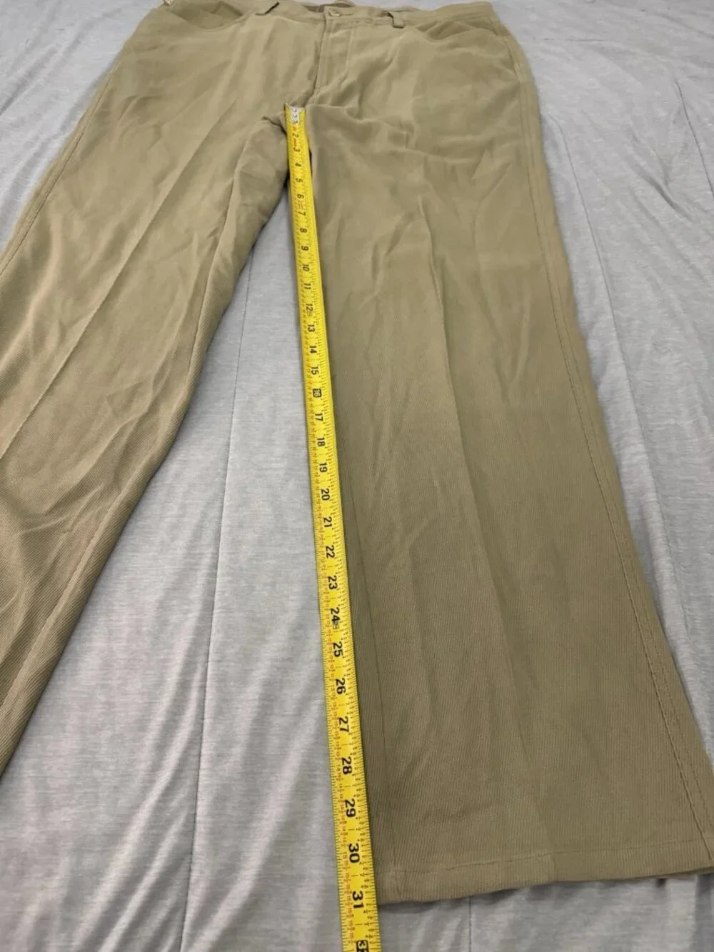 Tommy Bahama Pants Mens Size 34 Browm Silk Blend Flat Front Chino Trousers Dress